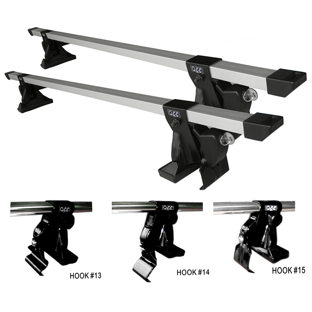 Roof Bars universal Aluminum  with key for car without channel gutters - QEE Rack