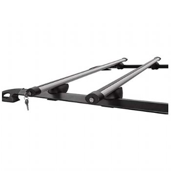 Universal Roof Bars Aluminum for car with side rail bar (With LOCK ) Black QEE Loading Max. 100kgs.