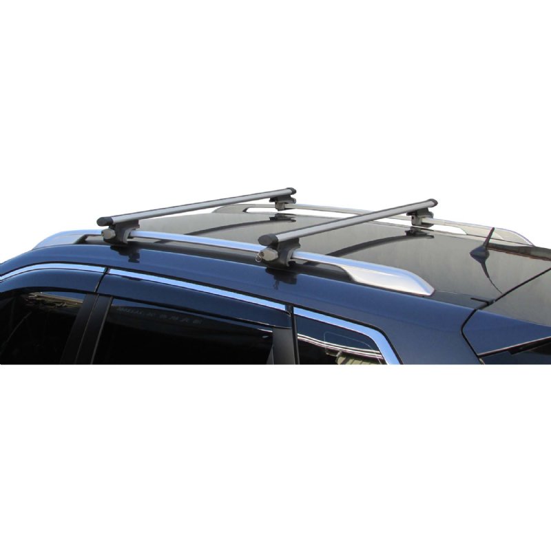 Aluminum Roof Bars for car with side rail bar lock - QEE Loading Max. 100kgs
